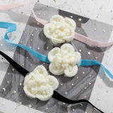 Sweet Knitted Big Flower Choker Necklace for Women Long Adjustable Collar