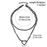 Vintage Hollow Peach Heart Pendant Necklace Gothic Cross Choker