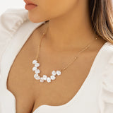 Vintage Simulated Pearls Choker Necklace Punk Chain Jewelry