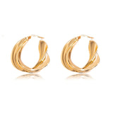 Vintage Metal Hoop Earrings Punk Geometric Circle Loop Jewelry