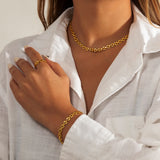 Vintage Row Chunky Thick Wide Choker Necklaces for Women