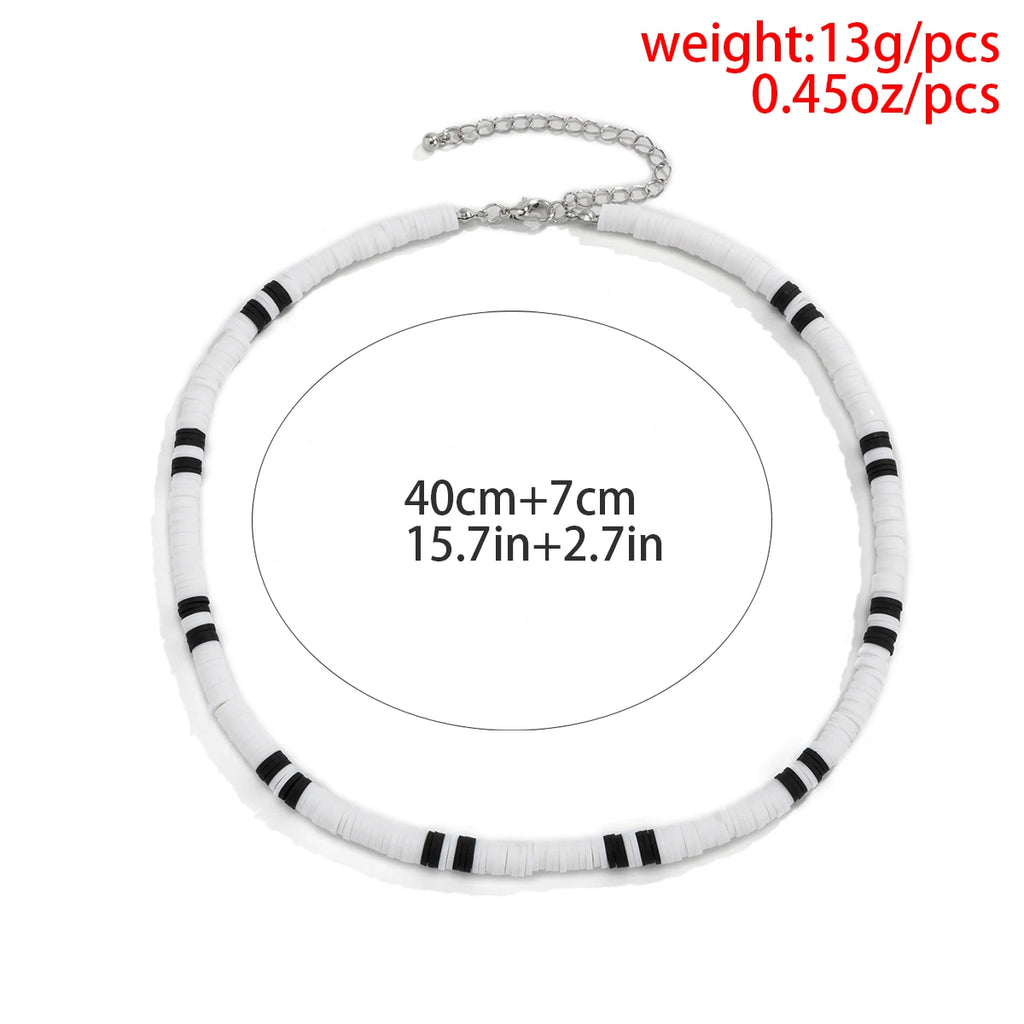 Soft Clay Beads Choker Necklace Minimalist Collar