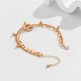 IngeSight.ZPunk OT Buckle Chain Anklet with Tassel Pendant