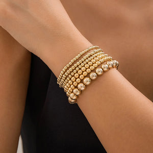 6Pcs/Set Goth CCB Beads Chain Bracelets for Women