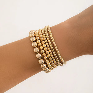 6Pcs/Set Goth CCB Beads Chain Bracelets for Women