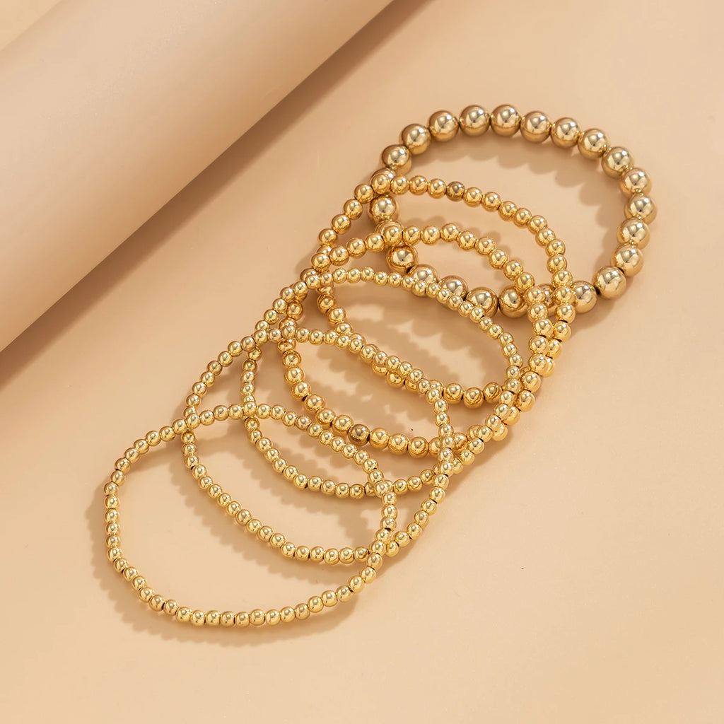 6Pcs/Set Goth CCB Beads Chain Bracelets for Women