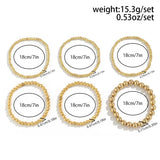 6Pcs/Set Goth CCB Beads Chain Bracelets for Women