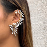 Bohemian Crystal Ear Cuff Wrap Clip Earrings