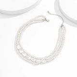 Vintage Multilayer Pearl Chain Necklace for Women