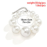 Big Pearl Chain Bracelet Hip Hop Jewelry