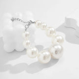 Big Pearl Chain Bracelet Hip Hop Jewelry