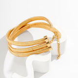 Chunky Metal Twisted Choker Necklace for Women