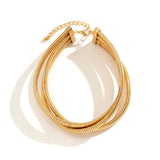 Chunky Metal Twisted Choker Necklace for Women