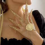 Exaggerated Dubai Indian Thai Harness Finger Bracelet