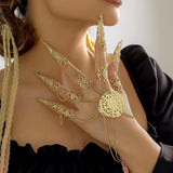Exaggerated Dubai Indian Thai Harness Finger Bracelet