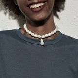 Multilayer Pearl Choker Bib Necklace for Women