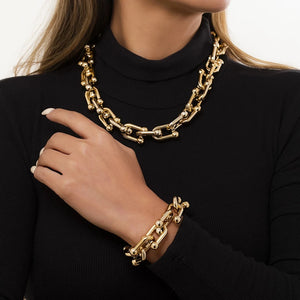 Goth Chunky Thick Chain Choker Necklace Acrylic Resin Co