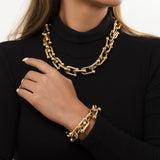 Goth Chunky Thick Chain Choker Necklace Acrylic Resin Co