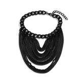 Gothic Multilayer Chain Anklets High Heel Barefoot Sandals Foot Jewelry