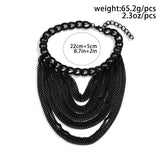 Gothic Multilayer Chain Anklets High Heel Barefoot Sandals Foot Jewelry