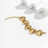 Big Love Heart Chunky Chain Bracelets for Women