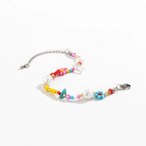Flower Stretch Chain Bracelets for Women Charms Pearl Couple Hand Jewelry