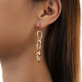 Geometric Lock Clip Earrings Statement Punk Clip on Earrings