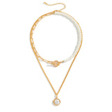 Baroque Pearl Coin Pendant Choker Necklace Wedding Bridal OT Buckle Chest Tassel