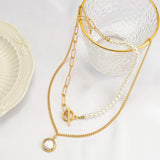 Baroque Pearl Coin Pendant Choker Necklace Wedding Bridal OT Buckle Chest Tassel