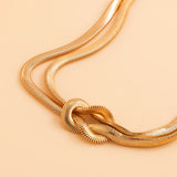 Unique Chunky Flat Snake Chain Necklace for Women Grunge Jewelry