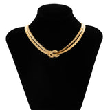 Unique Chunky Flat Snake Chain Necklace for Women Grunge Jewelry