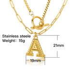 A-Z Letter Necklaces Charm Double Layer Alphabet Pendant Necklaces