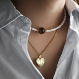 A-Z Heart Charm Alphabet Pendant Necklace for Women Girls