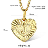 A-Z Heart Charm Alphabet Pendant Necklace for Women Girls