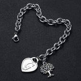 Initial Heart Charm Bracelets for Women Teen Girls