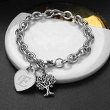 Initial Heart Charm Bracelets for Women Teen Girls
