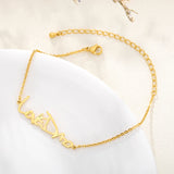 Handwritten Signature Bracelet Stainless Steel Boho Jewelry Friendship Gift