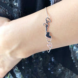 Handwritten Signature Bracelet Stainless Steel Boho Jewelry Friendship Gift