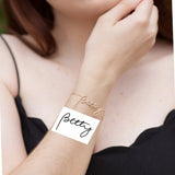 Handwritten Signature Bracelet Stainless Steel Boho Jewelry Friendship Gift