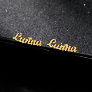 Initial Jewelry Name Earring Stainless Steel Personalized Boucle D'oreille