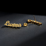 Initial Jewelry Name Earring Stainless Steel Personalized Boucle D'oreille