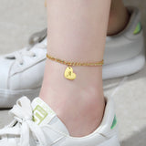 Initial Letter Anklet for Women A-Z Alphabet Heart Anklet Bracelet Foot Jewelry