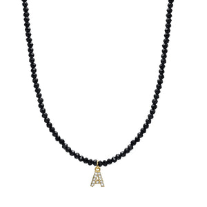 Initial Letter Necklace A Pendant, Cubic Zirconia Name Jewelry