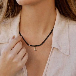 Initial Letter Necklace A Pendant, Cubic Zirconia Name Jewelry
