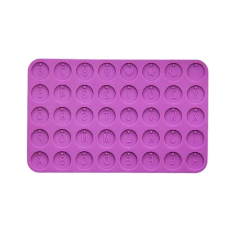 Resin Mold Alphabet Bead Mold Jewelry Making Discs Round