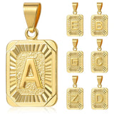 Stainless Steel Initial Letter Pendant Necklace for Women