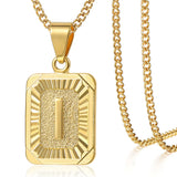 Stainless Steel Initial Letter Pendant Necklace for Women