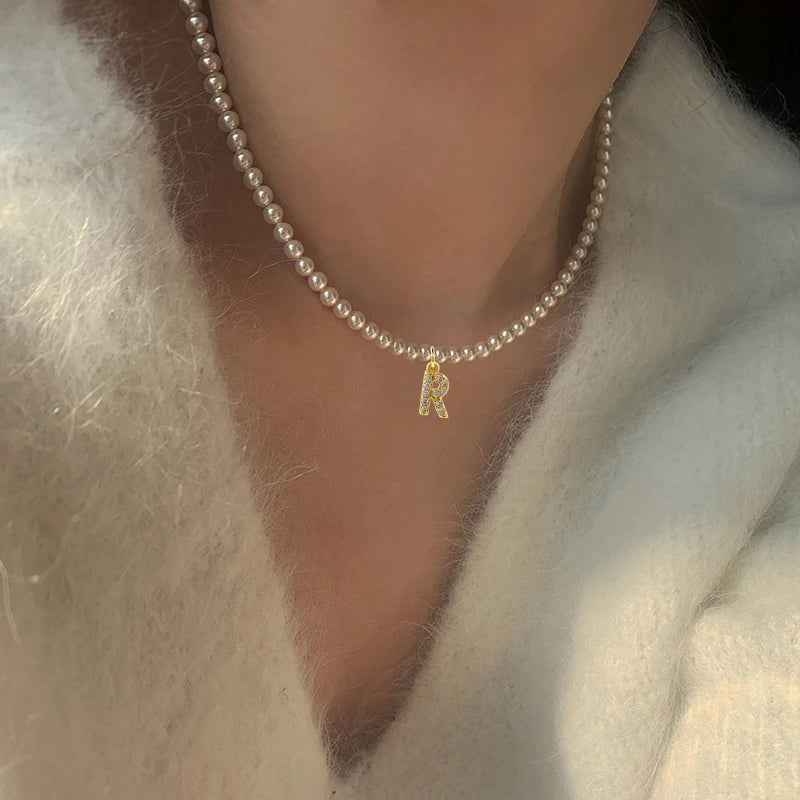 Vintage Simulated Pearls Choker Necklace for Women