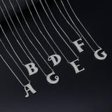 M Letter F 925 Silver Necklace Women Austrian Crystal Jewelry