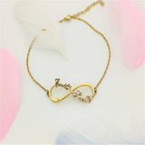 Infinity Loop Name Bracelet Personalized Jewelry